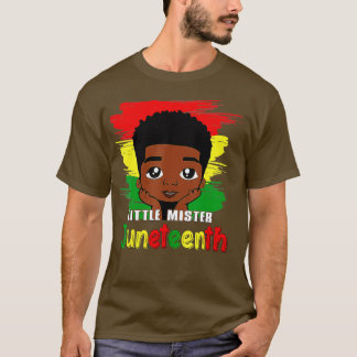 Kids Little Mister Juneteenth Black Boy Kleinkind  T-Shirt