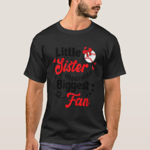 Kids Little Sister Größtes Fan Baseball Fan Game D T-Shirt