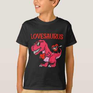 Kids Lovesaurus Dino Trex Dab Herz Kleinkind Junge T-Shirt