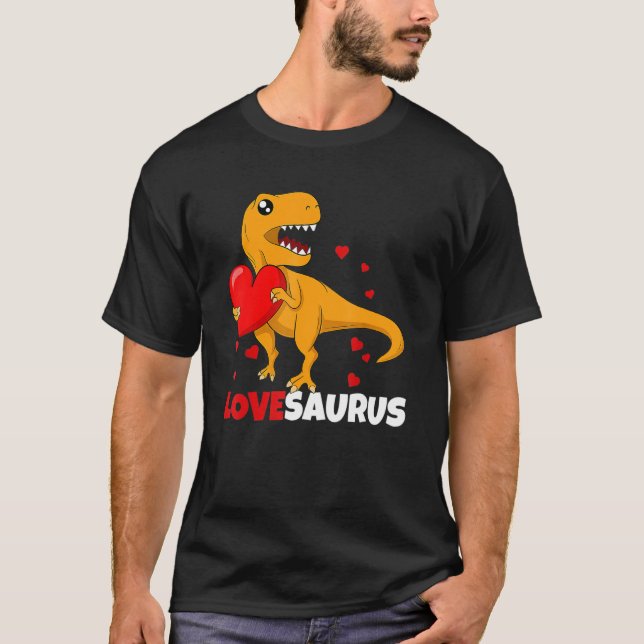 Kids Lovesaurus Son Dinosaur Kleinkind Boy Dino Va T-Shirt (Vorderseite)