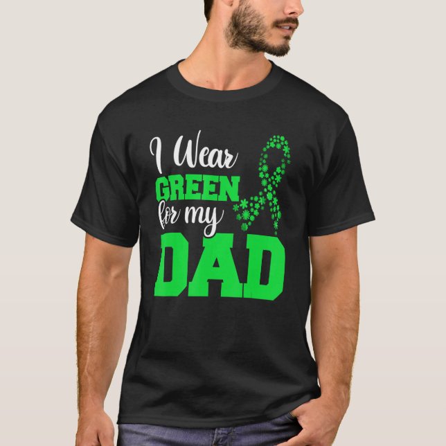 Kids Lymphoma Family Suppor  I Wear Green For My D T-Shirt (Vorderseite)