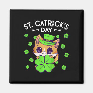Kids Mädchen St Patricks Day Katze Glücklich St Ca Magnet