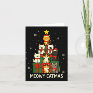 Kids Männer Frauen Meowy Catmas Lustige Weihnachte Karte