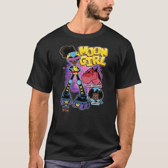 Kids Marvel Moon Girl And Devil Dinosaur Roller Sk T-Shirt (Vorderseite)
