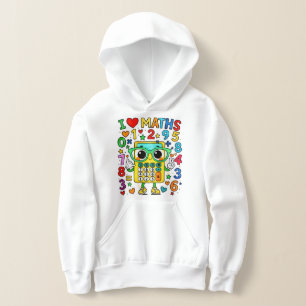 Kids Mathe Zahlen Hoodie Ich liebe Mathe