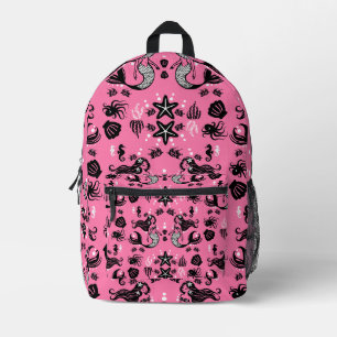 Kids Meerjungfrau Pink Bedruckter Rucksack