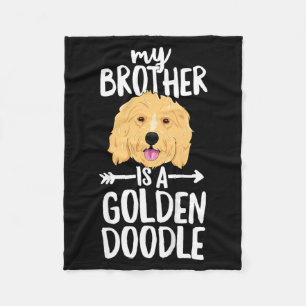 Kids Mein Bruder ist ein Goldendoodle Fleecedecke