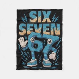 Kids Meme 67 Sechs Sieben 6 7 Italienischer Brainr Fleecedecke