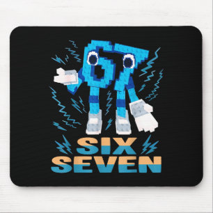 Kids Meme 67 Sechs Sieben 6 7 Italienischer Brainr Mousepad