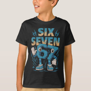 Kids Meme 67 Sechs Sieben 6 7 Italienischer Brainr T-Shirt