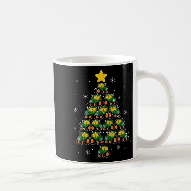 Kids Men Women Tractor Christmas Tree Farmer Xmas  Kaffeetasse (Rechts)