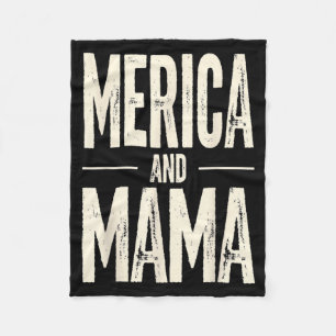 Kids Merica und Mama Lustige patriotische Mutter U Fleecedecke