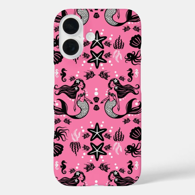 Kids Mermaid Pink Case-Mate iPhone Hülle (Rückseite)