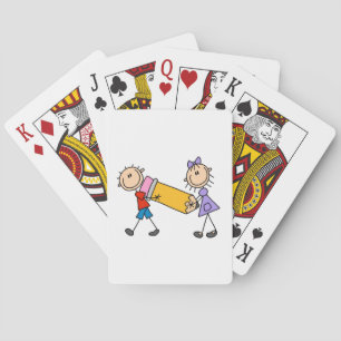 Kids mit Stift Spielkarten