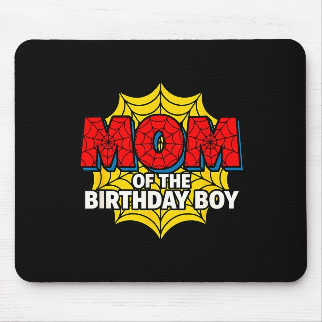 Kids Mom Of The Birthday Boy Sder Theme Party Matc Mousepad (Vorne)