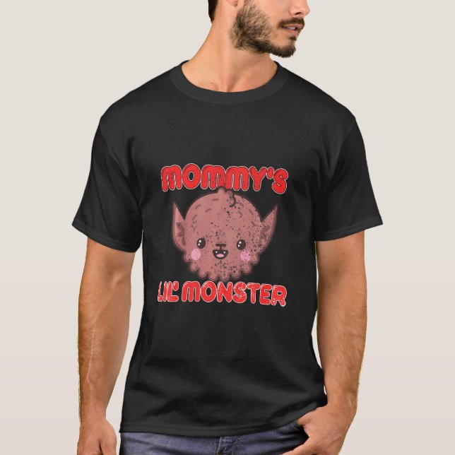Kids Mommy Lil Monster Niedlich Werewolf Kids Boy  T-Shirt (Vorderseite)