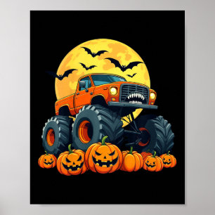 Kids Monster Halloween Pumpkin Jack O Lanter Poster