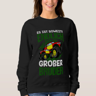 Kids Monster Truck Endlich Big Brother für Junge Sweatshirt