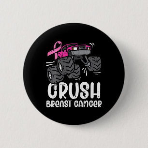 Kids-Monster-Truck-Rosa Brustkrebs-Bewusstsein Ki Button