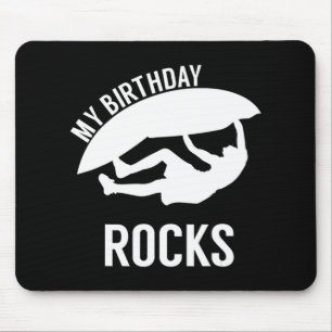 Kids My Birthday Rocks  Gift for Rock Climbing Bir Mousepad
