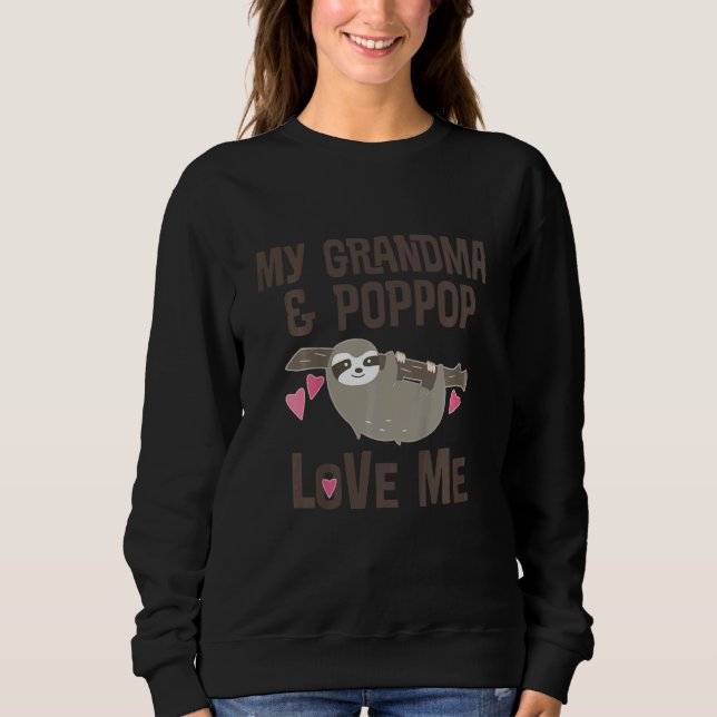 Kids My Grandma and PopPop Love Me Grandchild Slot Sweatshirt (Vorderseite)