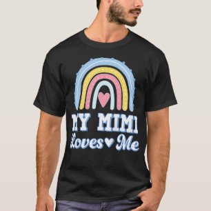 Kids my Mimi Lieben Me Großkind Retro Regenbogen T-Shirt