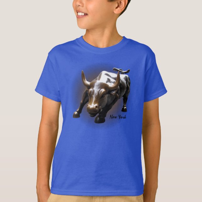 Kid's New Yorker T - Shirt Bio Bull Souvenir Shirt (Vorderseite)
