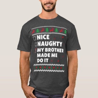 Kids Nice List hässlich Weihnachtsdesign lustig me T-Shirt