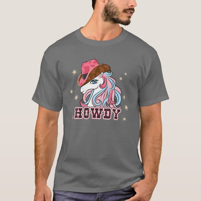 Kids Niedlich Horse Cowgirl Western Southern Girls T-Shirt (Vorderseite)