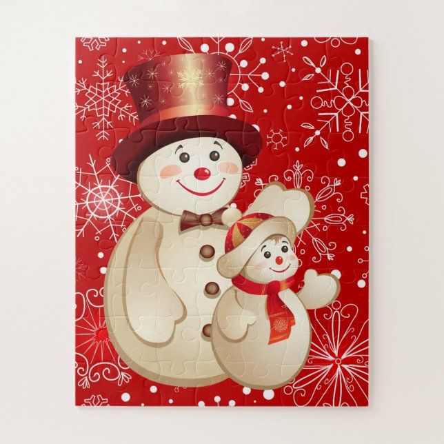 Kids Niedlich Snowman Puzzle (Vertikal)