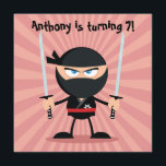 Kids Ninja Theme Party Einladung<br><div class="desc">Kawaii japanese ninja themed Party Einladung Karte bereit,  um auf Ihre spezifischen Anforderungen angepasst werden.</div>