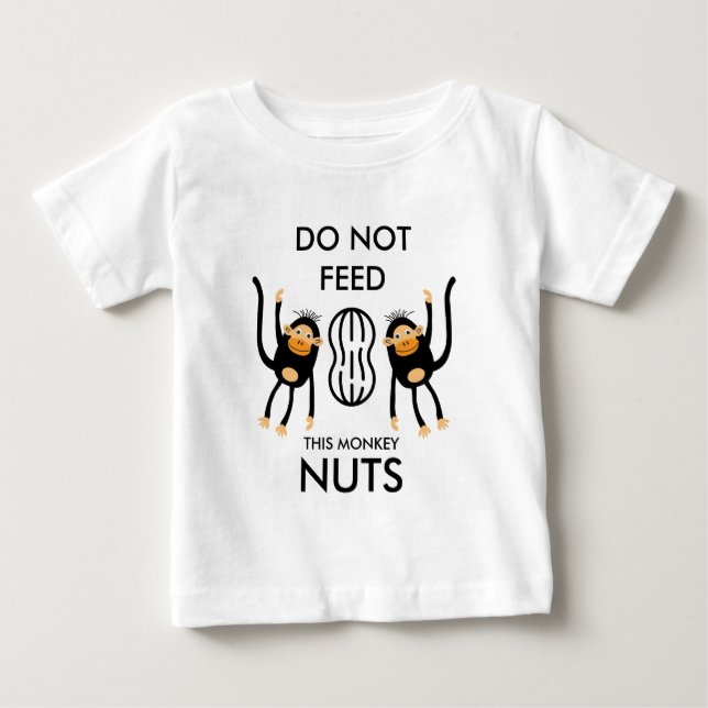 Kids Nut Allergy Warning Baby T-shirt (Vorderseite)