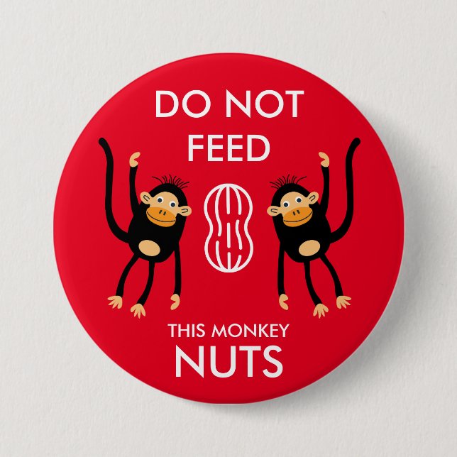 Kids Nut Allergy Warning Button (Vorderseite)