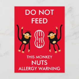 Kids Nut Allergy Warning Postkarte