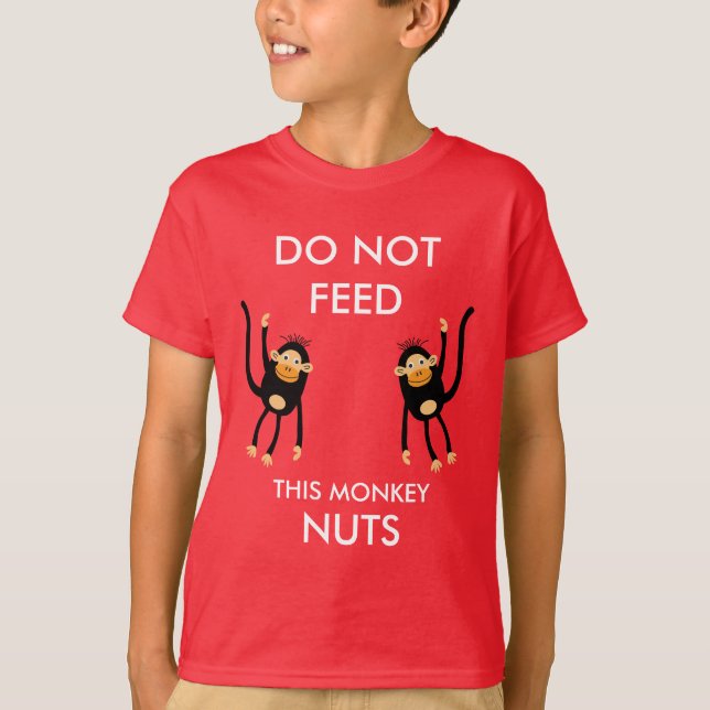 Kids Nut Allergy Warning T-Shirt (Vorderseite)