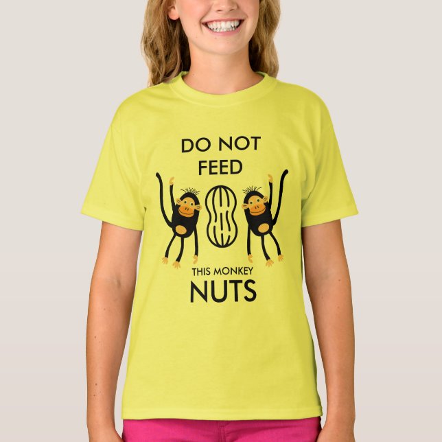 Kids Nut Allergy Warning T-Shirt (Vorderseite)