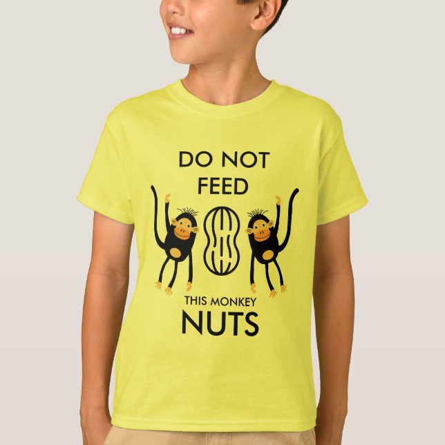 Kids Nut Allergy Warning T-Shirt (Vorderseite)
