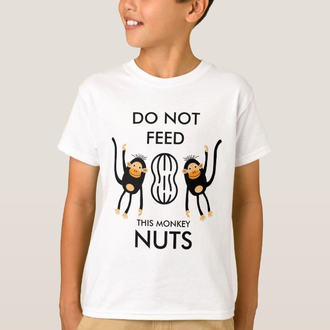 Kids Nut Allergy Warning T-Shirt (Vorderseite)