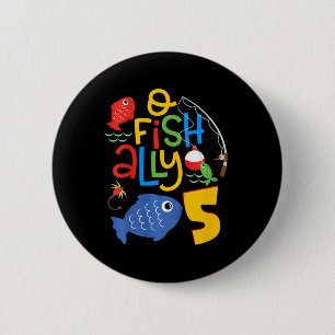 Kids O-fish-ally Five Geburtstagsdekorationen 5 Ja Button
