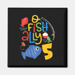 Kids O-fish-ally Five Geburtstagsdekorationen 5 Ja Magnet