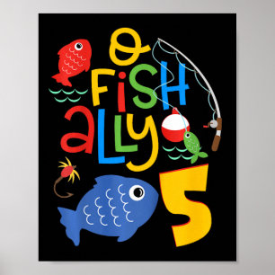 Kids O-fish-ally Five Geburtstagsdekorationen 5 Ja Poster