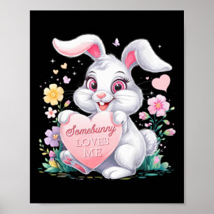 Kids Oaster Bunny Rabbit Pastell Design Springtime Poster