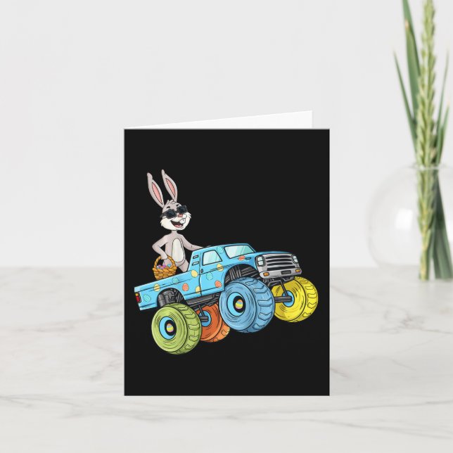 Kids Oaster Rabbit Riding Monster Truck Fun Boys G Karte (Vorderseite)