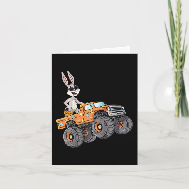 Kids Oaster Rabbit Riding Monster Truck Fun Boys G Karte (Vorderseite)