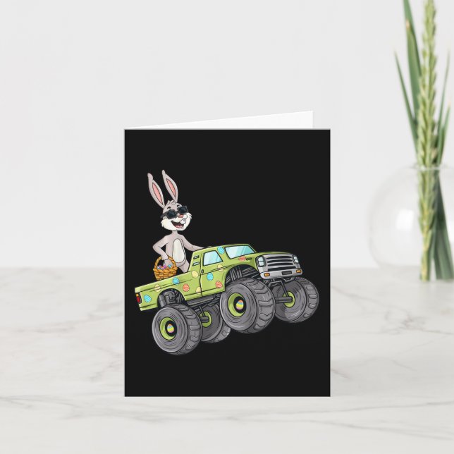 Kids Oaster Rabbit Riding Monster Truck Fun Boys G Karte (Vorderseite)