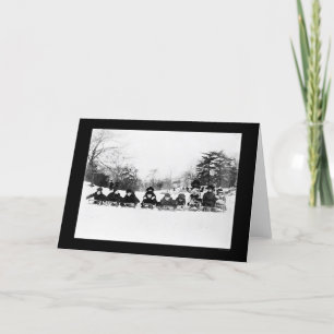 Kids on Sleds in Central Park 1915 Karte