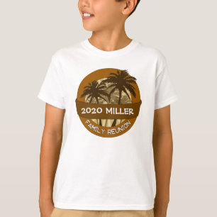 Kids orange palme individuelle Name Wiedersehen-Sh T-Shirt