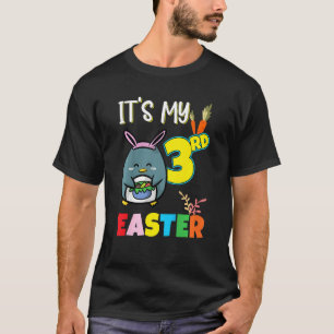 Kids Ostereier Jagd 3. Geburtstag Niedlich Ostern T-Shirt