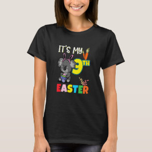 Kids Ostereier Jagd 9. Geburtstag Niedlich Ostern T-Shirt