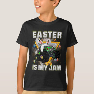 Kids Ostern ist mein Jam Monster Truck Bunny Junge T-Shirt